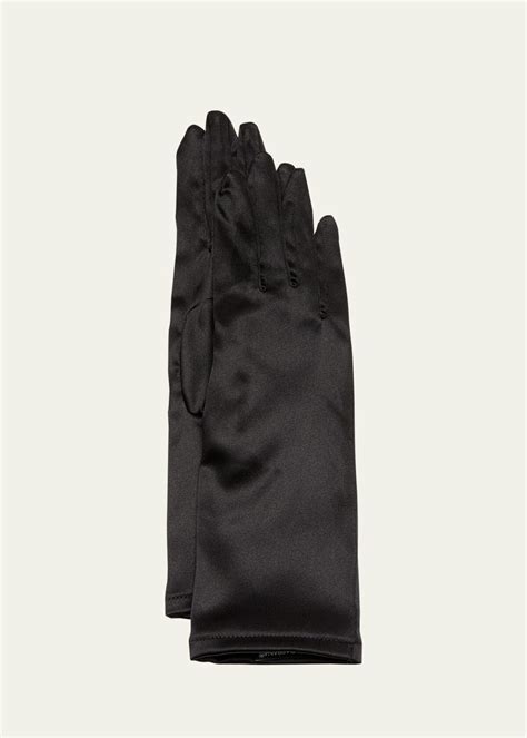 dolce gabbana silk|Short silk satin gloves in Nero da Donna .